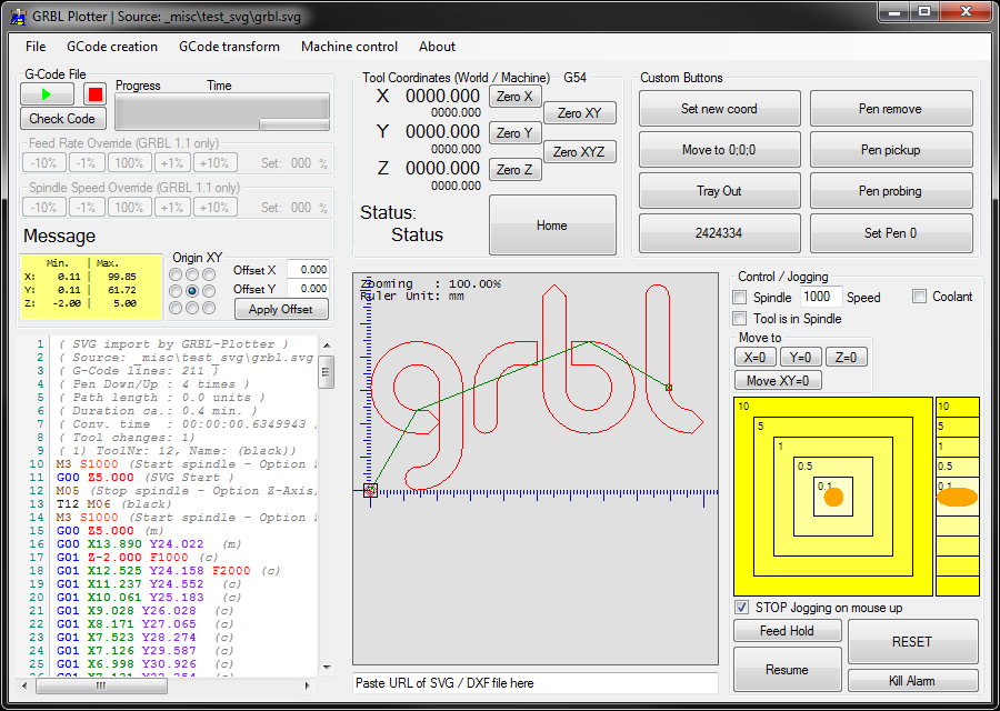 GRBL-Plotter GUI